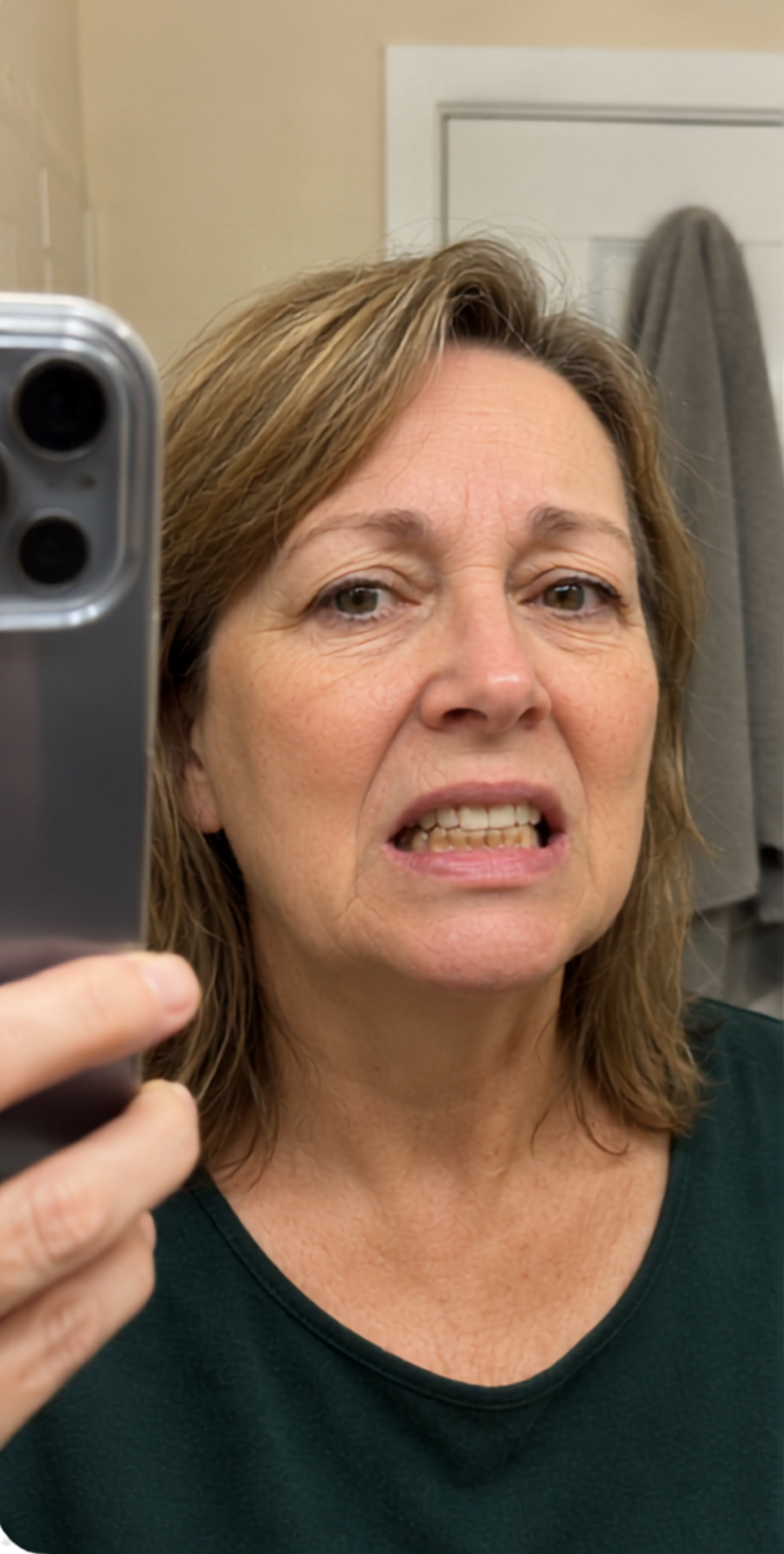 Jennifer Miller at the beginning of her OralVita routine