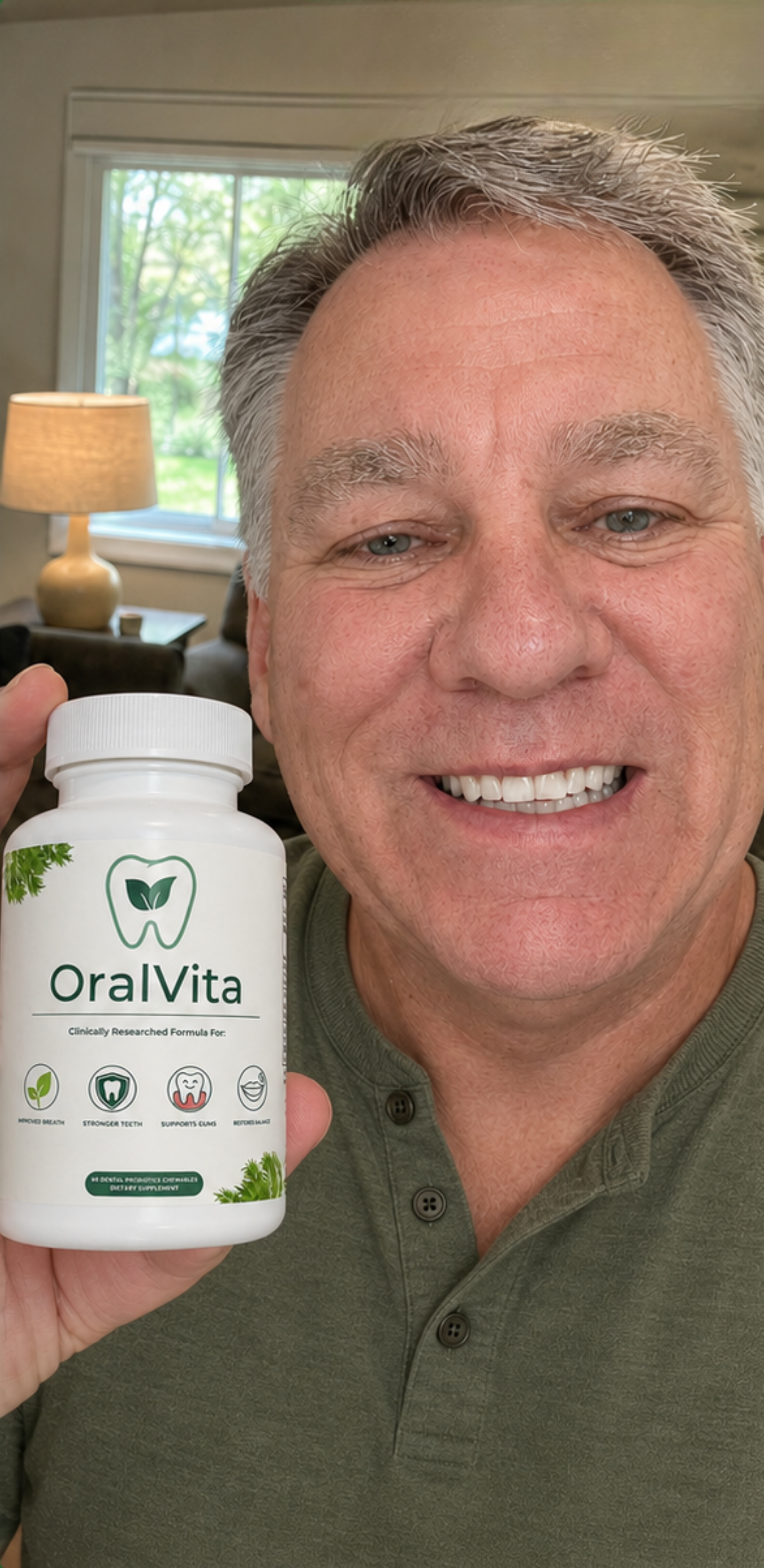 Mark Thompson after three months of his OralVita routine