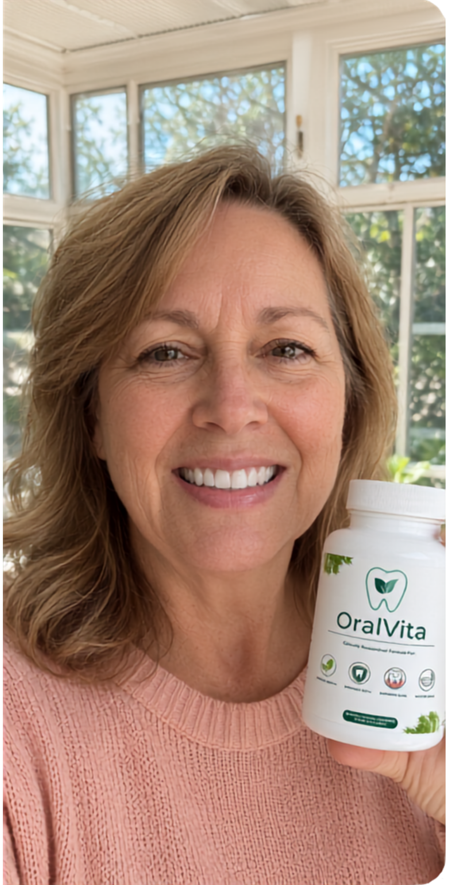 Jennifer Miller after three months of her OralVita routine