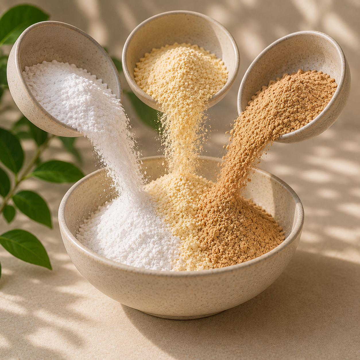 Three powder blend for probiotic support